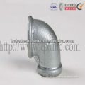 DIN beaded side with rib hot galvanized cast iron pipe fittings elbow